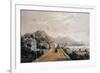 The Railway in Genoa, Lithograph, Italy, 19th Century-null-Framed Giclee Print