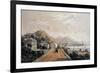 The Railway in Genoa, Lithograph, Italy, 19th Century-null-Framed Giclee Print