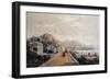 The Railway in Genoa, Lithograph, Italy, 19th Century-null-Framed Giclee Print