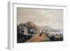 The Railway in Genoa, Lithograph, Italy, 19th Century-null-Framed Giclee Print