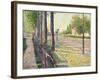 The Railway Junction at Bois-Colombes, or La Route Pontoise, 1886-Paul Signac-Framed Giclee Print