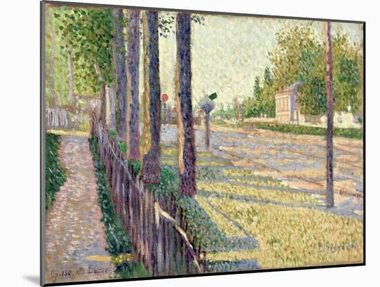 The Railway Junction at Bois-Colombes, or La Route Pontoise, 1886-Paul Signac-Mounted Giclee Print