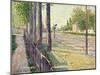 The Railway Junction at Bois-Colombes, or La Route Pontoise, 1886-Paul Signac-Mounted Giclee Print