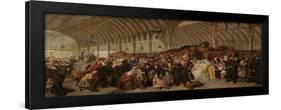 The Railway Station, 1863 (Oil on Canvas)-William Powell Frith-Framed Giclee Print