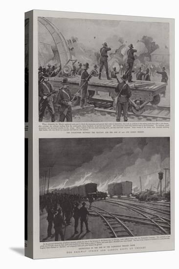 The Railway Strike and Labour Riots at Chicago-null-Stretched Canvas