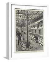 The Railway Strike in Scotland, Mob at Motherwell Wrecking the Station-null-Framed Giclee Print