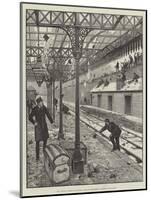 The Railway Strike in Scotland, Mob at Motherwell Wrecking the Station-null-Mounted Giclee Print