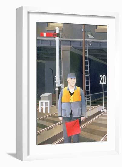 The Railwayman, 1982-Reg Cartwright-Framed Giclee Print