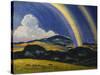 The Rainbow, Wales-Derwent Lees-Stretched Canvas