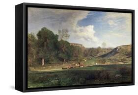 The Raincloud-Antonio Fontanesi-Framed Stretched Canvas