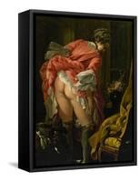 The Raised Skirt, 1742-Francois Boucher-Framed Stretched Canvas