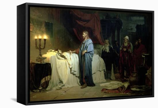 The Raising of Jairus's Daughter, 1871-Ilya Efimovich Repin-Framed Stretched Canvas