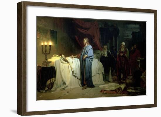 The Raising of Jairus's Daughter, 1871-Ilya Efimovich Repin-Framed Giclee Print