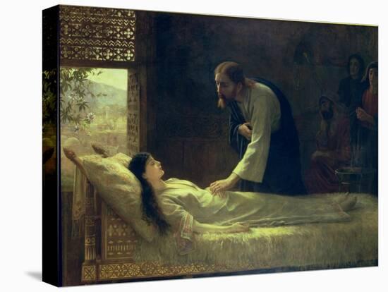 The Raising of Jairus's Daughter, 1889-Edwin Longsden Long-Stretched Canvas