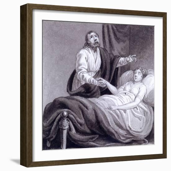 The Raising of Jairus's Daughter, C1810-C1844-Henry Corbould-Framed Giclee Print