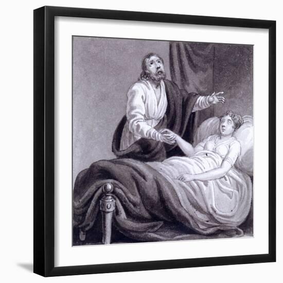 The Raising of Jairus's Daughter, C1810-C1844-Henry Corbould-Framed Giclee Print