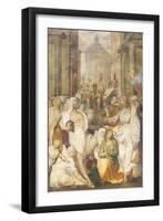 The Raising of Lazarus, 1538-40-Perino Del Vaga-Framed Giclee Print