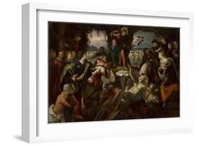 The Raising of Lazarus, 1585-1590-Domenico Robusti Tintoretto-Framed Giclee Print