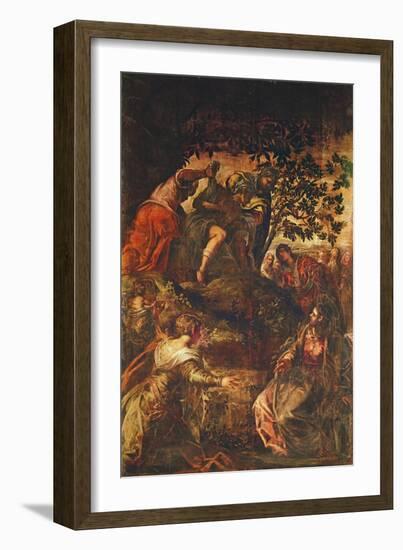 The Raising of Lazarus, C.1575-Jacopo Robusti Tintoretto-Framed Giclee Print
