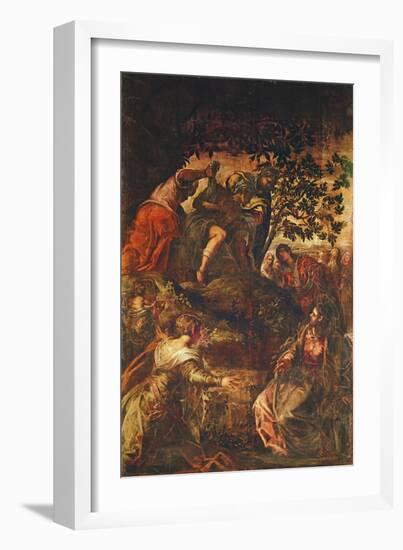 The Raising of Lazarus, C.1575-Jacopo Robusti Tintoretto-Framed Giclee Print