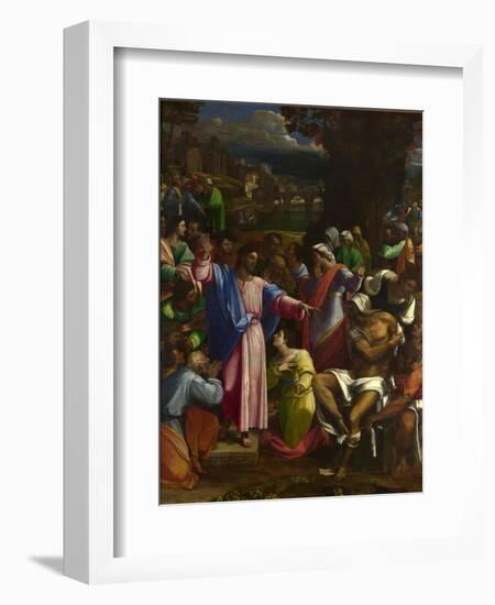 The Raising of Lazarus, Ca 1518-Sebastiano del Piombo-Framed Giclee Print