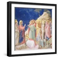 The Raising of Lazarus, circa 1305 (Pre-Restoration)-Giotto di Bondone-Framed Giclee Print