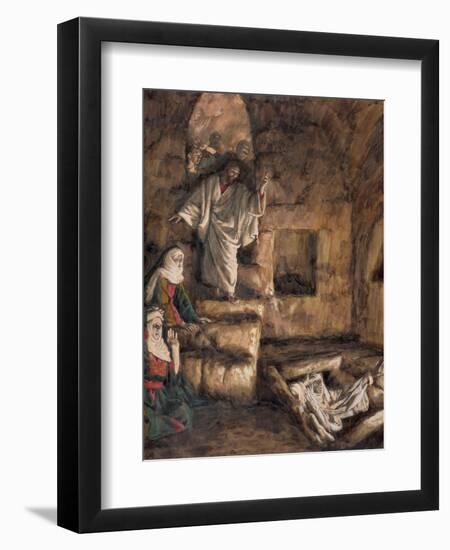 The Raising of Lazarus, Illustration for 'The Life of Christ', C.1886-94-James Tissot-Framed Giclee Print