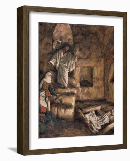 The Raising of Lazarus, Illustration for 'The Life of Christ', C.1886-94-James Tissot-Framed Giclee Print