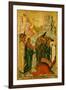 The Raising of Lazarus, Russian Icon, Novgorod School, 15th Century-null-Framed Giclee Print