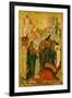 The Raising of Lazarus, Russian Icon, Novgorod School, 15th Century-null-Framed Giclee Print