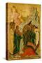 The Raising of Lazarus, Russian Icon, Novgorod School, 15th Century-null-Stretched Canvas