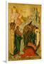 The Raising of Lazarus, Russian Icon, Novgorod School, 15th Century-null-Framed Giclee Print