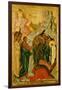 The Raising of Lazarus, Russian Icon, Novgorod School, 15th Century-null-Framed Giclee Print