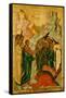 The Raising of Lazarus, Russian Icon, Novgorod School, 15th Century-null-Framed Stretched Canvas