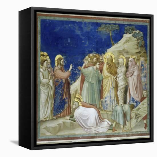 The Raising of Lazarus-Giotto di Bondone-Framed Stretched Canvas
