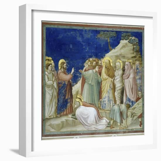 The Raising of Lazarus-Giotto di Bondone-Framed Giclee Print