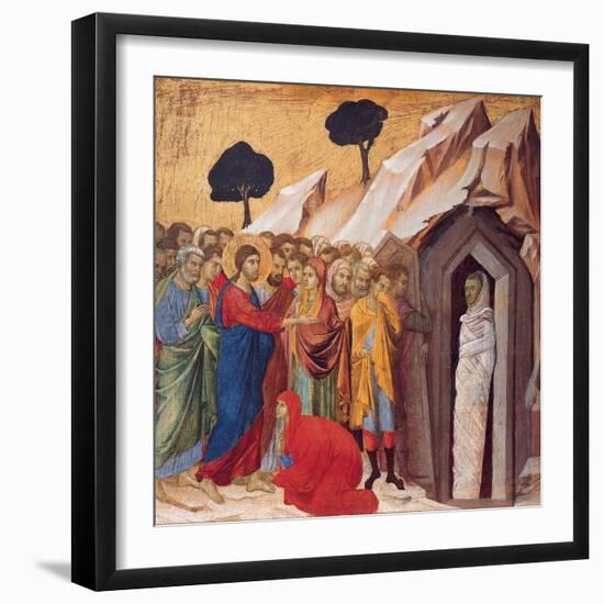 The Raising of Lazarus-Duccio di Buoninsegna-Framed Giclee Print