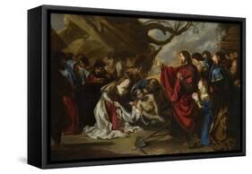 The Raising of Lazarus-Simon de Vos-Framed Stretched Canvas
