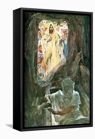 The Raising of Lazarus-William Hatherell-Framed Stretched Canvas