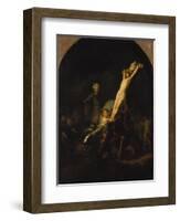 The Raising of the Cross, about 1633-Rembrandt van Rijn-Framed Giclee Print