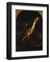 The Raising of the Cross, about 1633-Rembrandt van Rijn-Framed Giclee Print