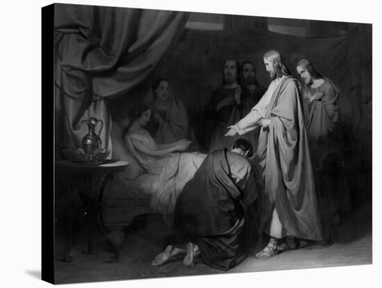 The Raising of the Daughter of Jairus-Willem Hendrik Schmidt-Stretched Canvas