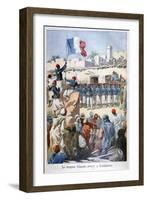 The Raising of the French Flag at Timbuktu, 1894-Frederic Lix-Framed Giclee Print