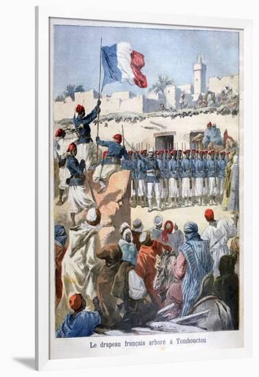 The Raising of the French Flag at Timbuktu, 1894-Frederic Lix-Framed Giclee Print