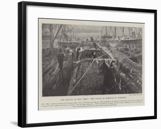 The Raising of the Ibex, the Vessel in Harbour at Guernsey-null-Framed Giclee Print