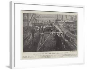 The Raising of the Ibex, the Vessel in Harbour at Guernsey-null-Framed Giclee Print