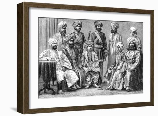 The Raja of Bahawalpur and His Court, 1895-null-Framed Giclee Print