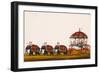 The Raja of Malayam in His Carriage Being Pulled by Three Pairs of Elephants, from Thanjavur, India-null-Framed Giclee Print