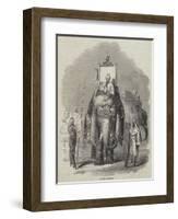 The Raja of Putteella, on His State Elephant-null-Framed Giclee Print