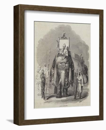 The Raja of Putteella, on His State Elephant-null-Framed Giclee Print